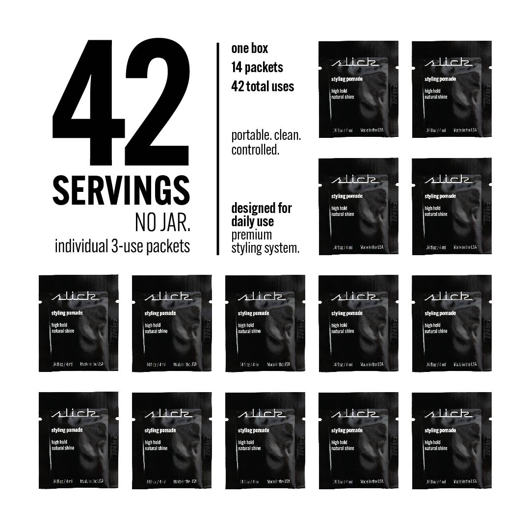 14 Styling Pomade Packets - (42+ uses at $0.85 per use)